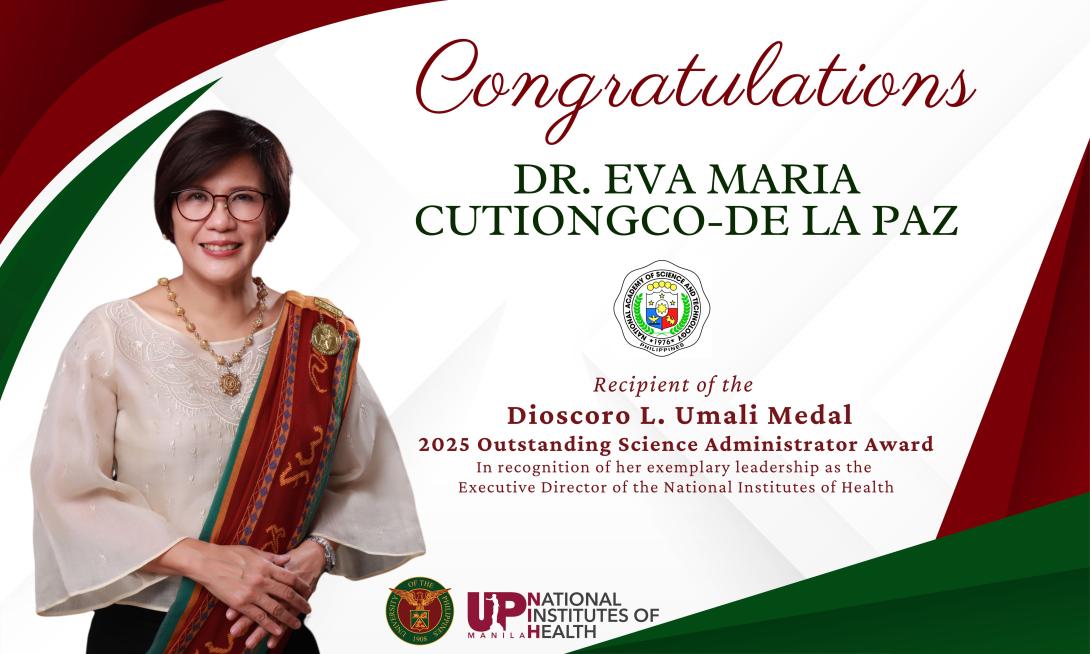 Congratulations, Dr. Eva Maria Cutiongco-De La Paz